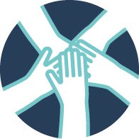 Colaboração entre mãos simbolizando trabalho em equipa