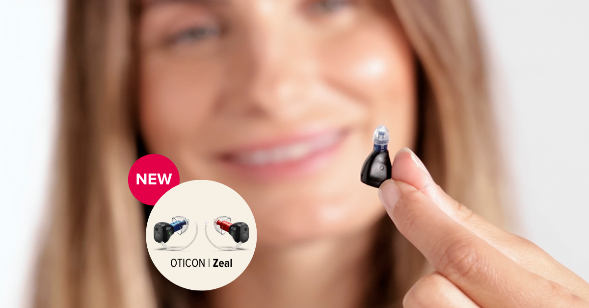 Oticon Zeal als diskretes, unsichtbares Im-Ohr-Hörgerät – KI-gestützte Hörlösung für natürliches Hören im Alltag