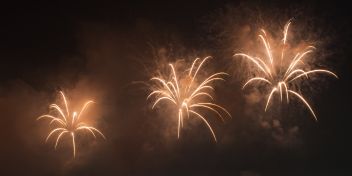 Fyrværkeri på nytårsaften.