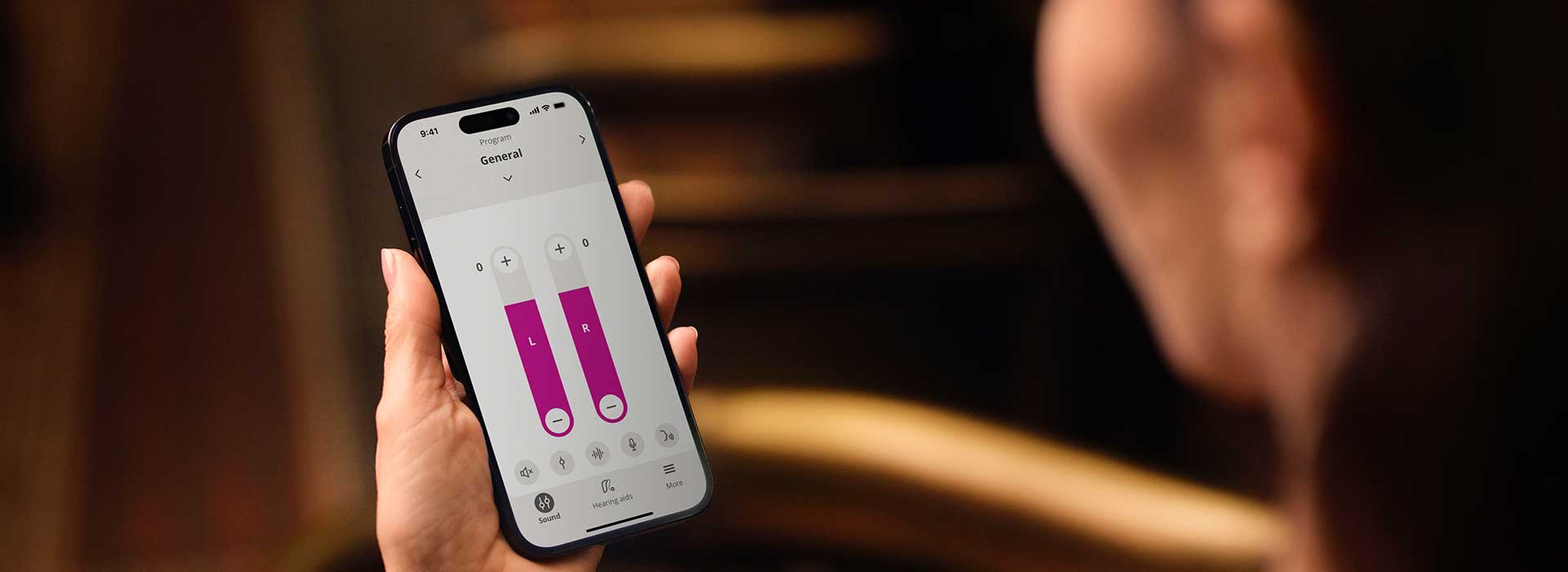 Oticon Companion app til justering af høreapparater via smartphone