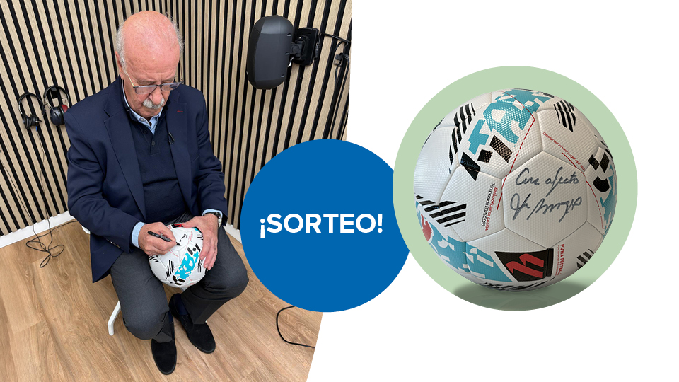 Sorteo balón firmado por Vicente del Bosque 
