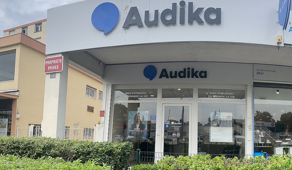 Façade du centre auditif Audika Montpellier Lemasson.