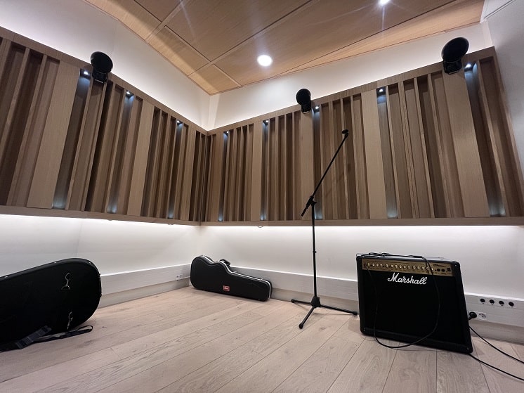 Cabine de test de l'audition pour les musiciens