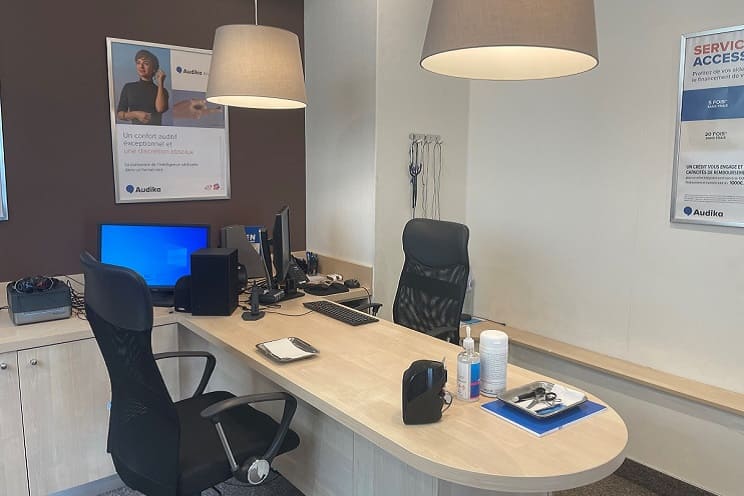 Cabine audioprothésiste du centre auditif Montpellier Lemasson