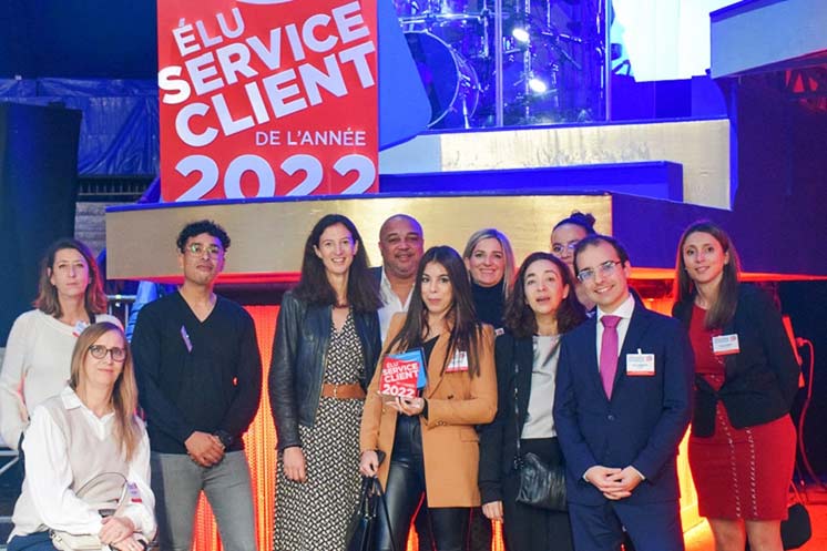 l'équipe marketing de Audika lors de la soirée "Élu Service Client de l'Année"