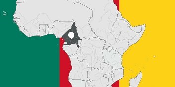 Audika en mission humanitaire au Cameroun, avec une carte de l’Afrique en arrière-plan