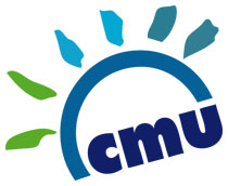 logo de la CMU avec un design illustrant un soleil stylisé