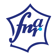 Logo FNAR en bleu, avec des lettres stylisées sur une représentation de la carte de la France.