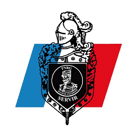 Logo de la Fédération Nationale des Réservistes de la Gendarmerie avec un blason, un casque de chevalier et les mots 'Servir'.
