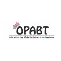 Logo de l'Office Pour les Aînés de Belfort et du Territoire (OPABT) avec des accents colorés.