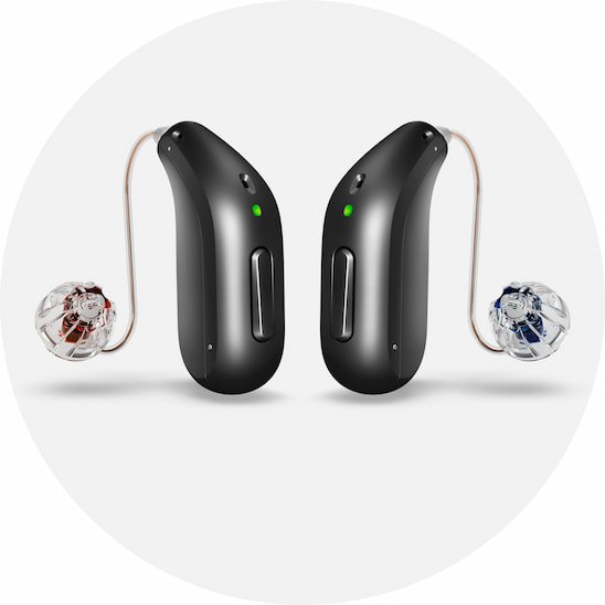 Appareils auditifs Audika B500 avec technologie pour gérer les acouphènes.