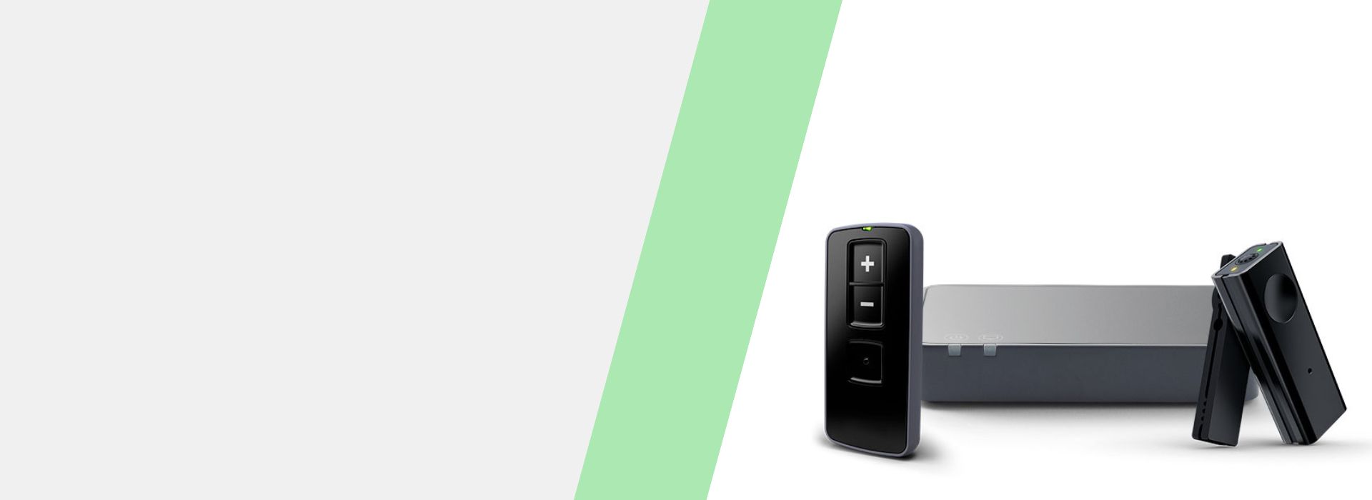 Accessori per la connettività per apparecchi acustici, incluso telecomando e dispositivi wireless.