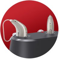 Bernafon oplaadbare hoortoestellen in laadstation