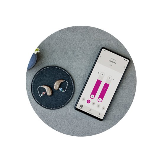 Gehoorapparaten verbinden met Android-telefoon via app-interface
