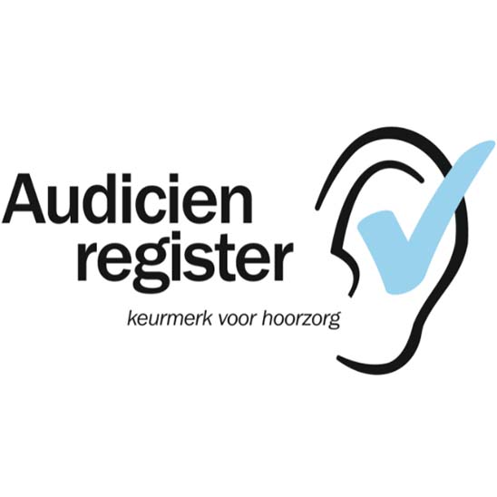Aangesloten bij het Audicienregister, keurmerk voor hoorzorg.