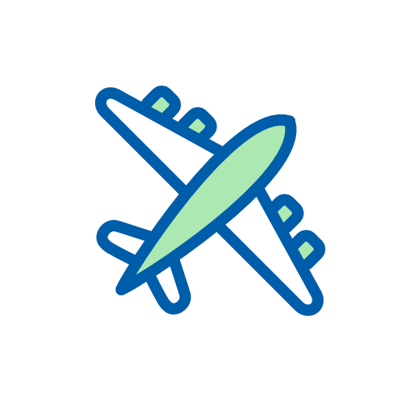 Ikona samolotu na białym tle.