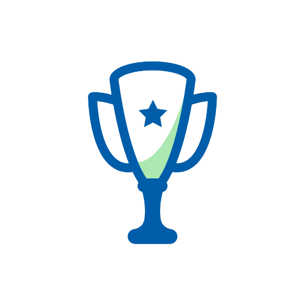 Ikona przedstawiająca puchar sportowy na białym tle.