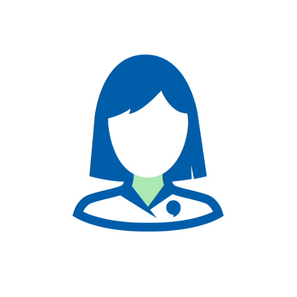 Ikona protetyka słuchu Audika – kobieta na białym tle.