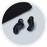 Ochronniki słuchu Audika EASY RIDER™ dla motocyklistów w kolorze czarnym, z etui ochronnym.