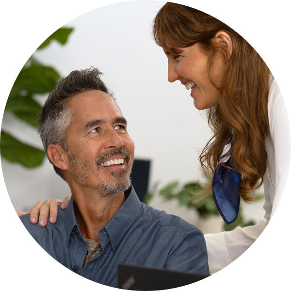 Image shows people talking