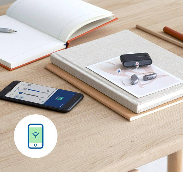 Funkcje Oticon Intent™ – aplikacja mobilna Oticon Companion™.