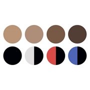 Aparaty słuchowe Oticon Own™ – dostępne kolory beżowe, brązowe, czarne, szare, czerwone i niebieskie.