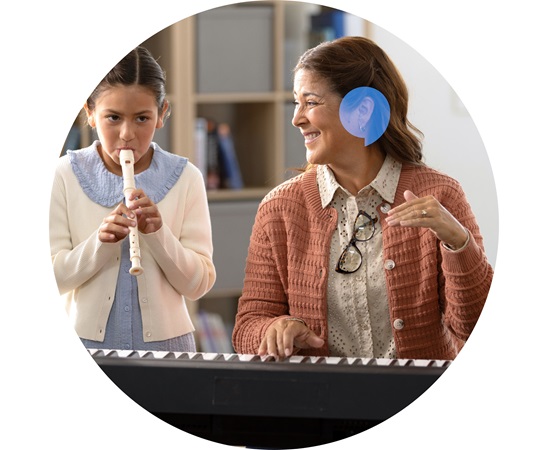 Dopasowanie aparatów słuchowych wspierających naukę muzyki.