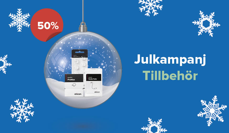  Hörapparatstillbehör med 50% rabatt under julkampanj.