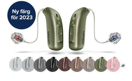 Oticon Real finns i flera olika färger där grön är en helt ny färg. Oticon Real är en revolutionerande hörapparat med unik teknik. 