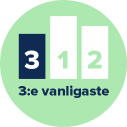 Bild på statistik som visar att hörselnedsättning är 3 vanligaste hälsoproblemet.
