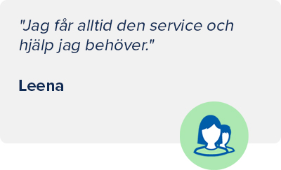Bild på ett citat från en kund som är nöjd som har besökt en av Audikas hörselkliniker