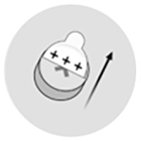  Illustration av ett byte av batteri en bakom-örat-hörapparat.