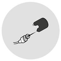  Illustration av vaxfilter på hörpparat.