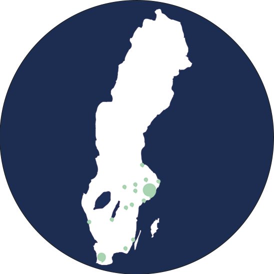  Karta som visar Audikas hörselkliniker i Sverige