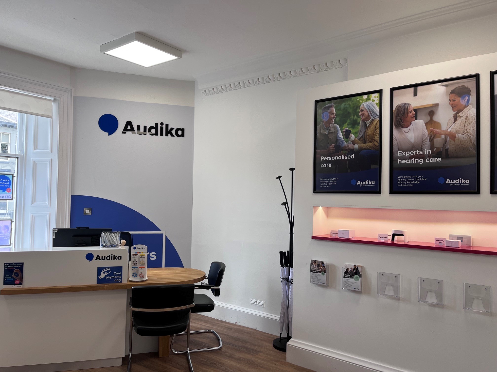 Interior of the Audika Ayr hearing clinic