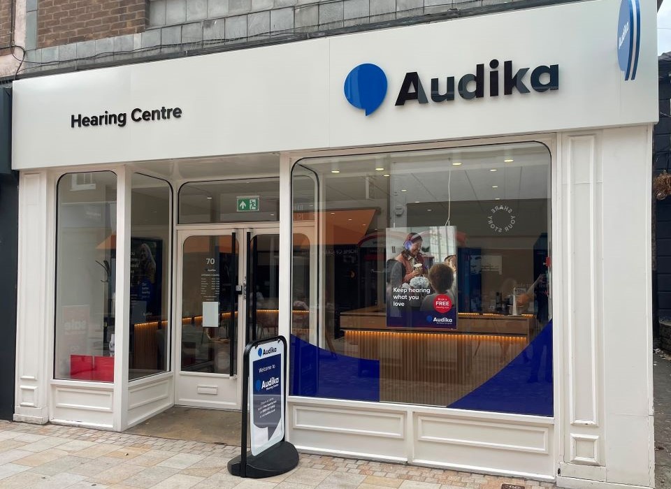 Exterior of the Audika hearing centre in Altrincham