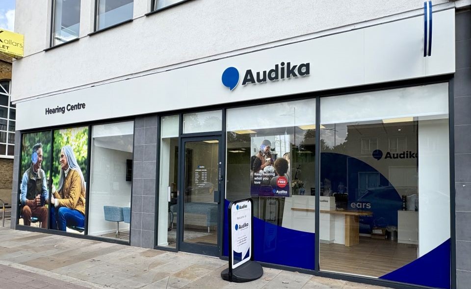 Exterior of the Audika hearing centre in Bexleyheath