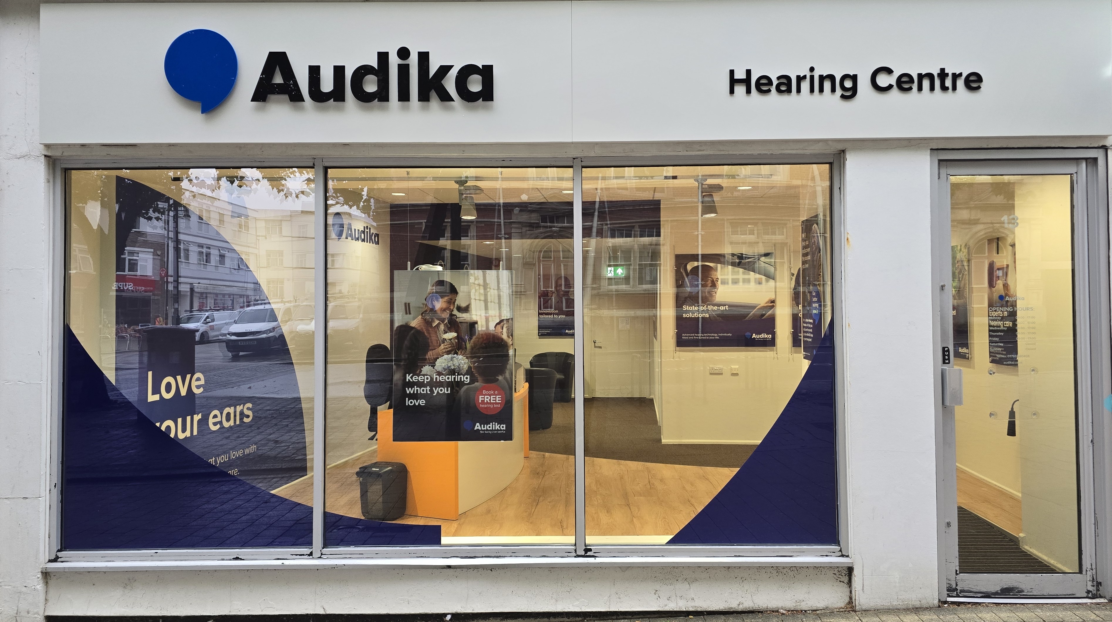 Exterior of Audika Swindon