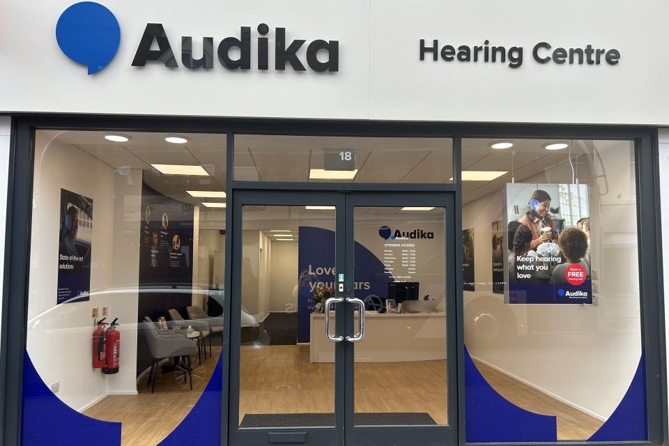 Exterior of Audika Taunton cinic
