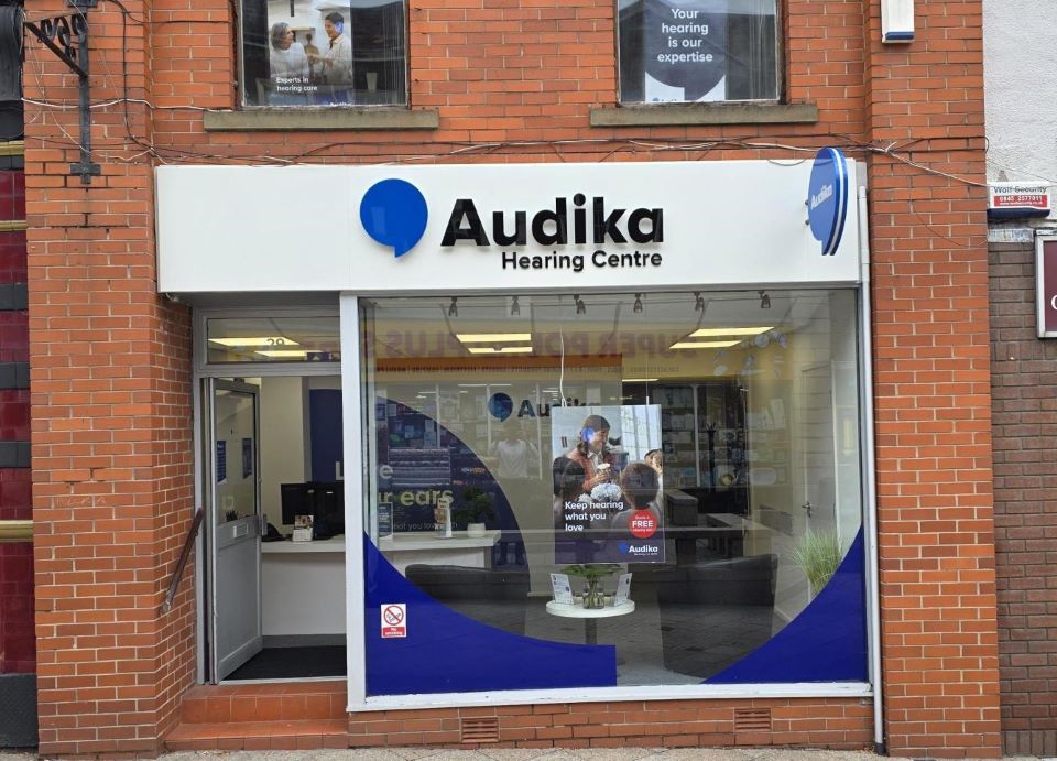 Exterior of Audika Warrington