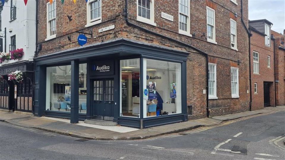 Exterior of Audika York 16 Goodramgate hearing clinic