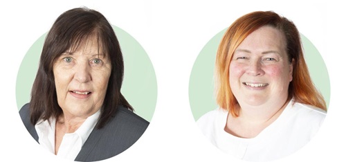 Audika Falkirk representatives Sandra Cameron and Danielle Douglas