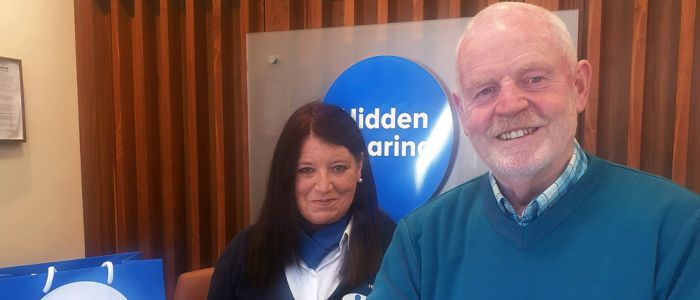 Gift of Hearing recipient Michael at a hearing care center