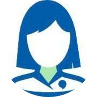 Graphic icon of a female health professional