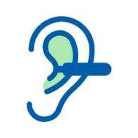 Graphic of an ear getting earwax removal
