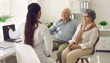 Image showing man getting hearing test