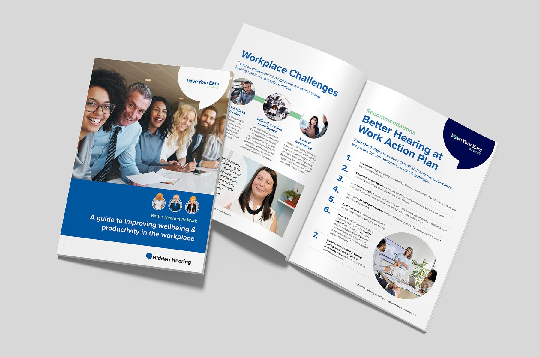 Guide to improving workplace wellbeing and productivity through better hearing.