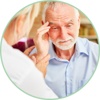 Older man consulting with a hearing care specialist