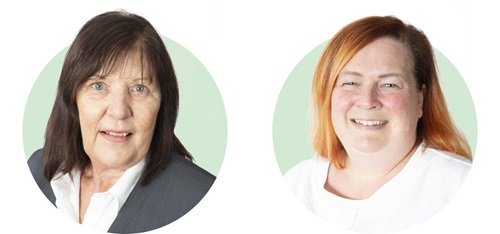 Hidden Hearing Falkirk representatives Sandra Cameron and Danielle Douglas