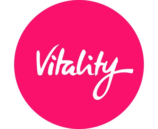 Vitality logo in pink circle